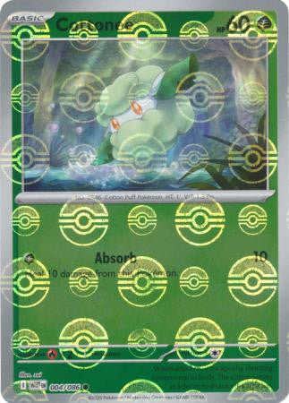 White Flare - 004/086 - Cottonee - Poké Ball Reverse Holo