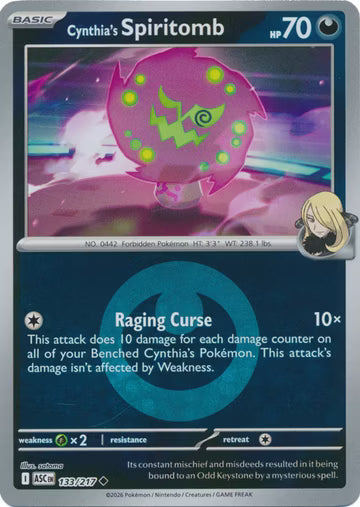 Ascended Heroes - 133/217 - Cynthia's Spiritomb - Energy Reverse Holo