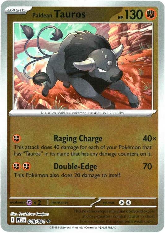 Phantasmal Flames - 048/094 - Paldean Tauros - Reverse Holo