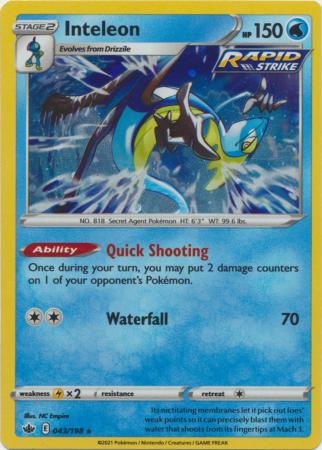 Chilling Reign - 043/198 - Inteleon - Non Holo