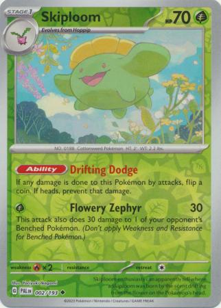 Paldea Evolved - 002/193 - Skiploom - Reverse Holo