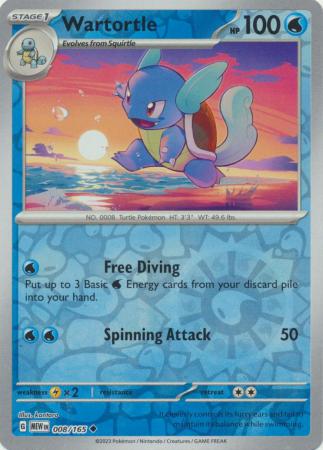 151 - 008/165 - Wartortle - Reverse Holo