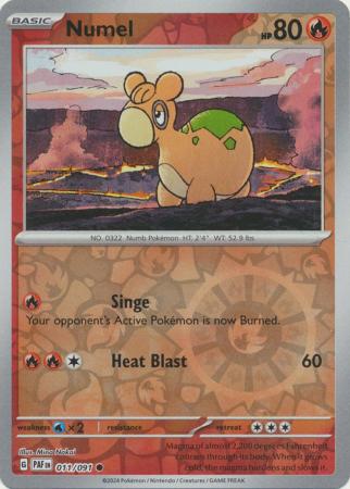 Paldean Fates - 011/091 - Numel - Reverse Holo