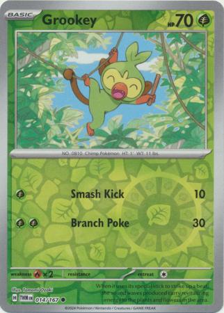 Twilight Masquerade - 014/167 - Grookey - Reverse Holo