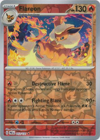 Prismatic Evolutions - 013/131 - Flareon - Reverse Holo