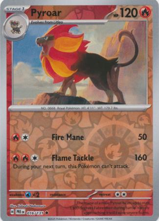 Prismatic Evolutions - 016/131 - Pyroar - Reverse Holo