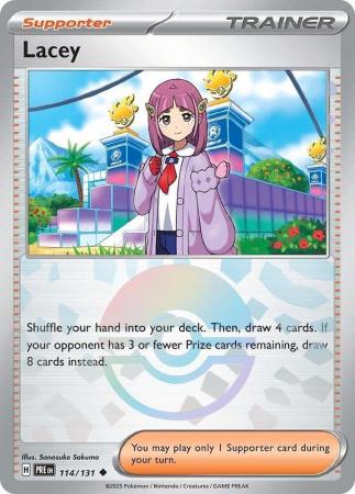 Prismatic Evolutions - 114/131 - Lacey - Poké Ball Reverse Holo