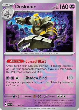 Prismatic Evolutions - 037/131 - Dusknoir - Master Ball Reverse Holo