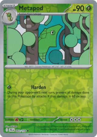 Journey Together - 002/159 - Metapod - Reverse Holo