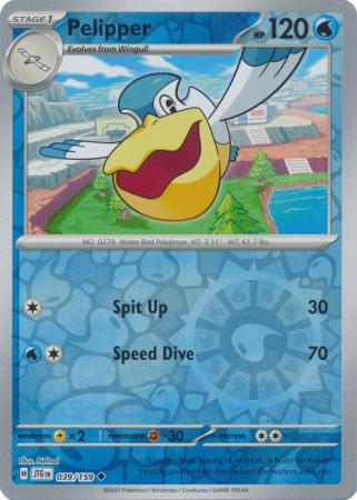 Journey Together - 039/159 - Pelipper - Reverse Holo