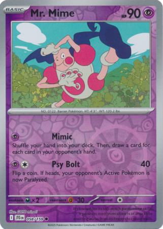 Journey Together - 058/159 - Mr. Mime - Reverse Holo