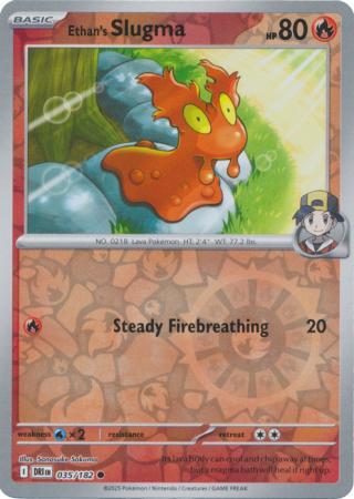 Destined Rivals - 035/182 - Ethan's Slugma - Reverse Holo