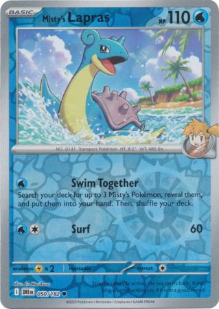 Destined Rivals - 050/182 - Misty's Lapras - Reverse Holo