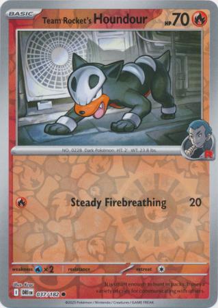 Destined Rivals - 037/182 - Team Rocket's Houndour - Reverse Holo