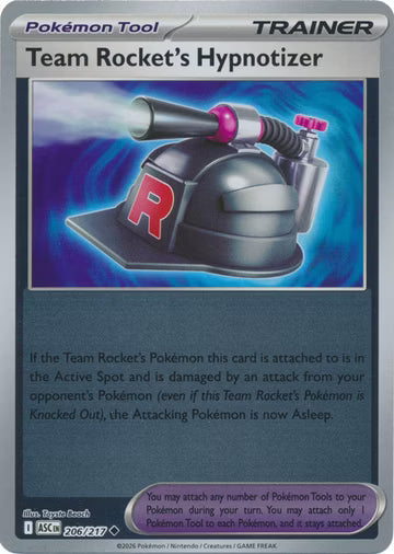Ascended Heroes - 206/217 - Team Rocket's Hypnotizer - Reverse Holo