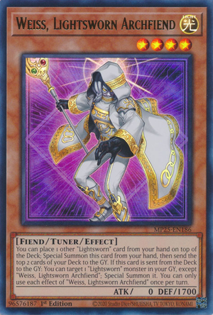 MP25-EN186 - Weiss, Lightsworn Archfiend