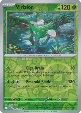 White Flare - 010/086 - Virizion - Reverse Holo