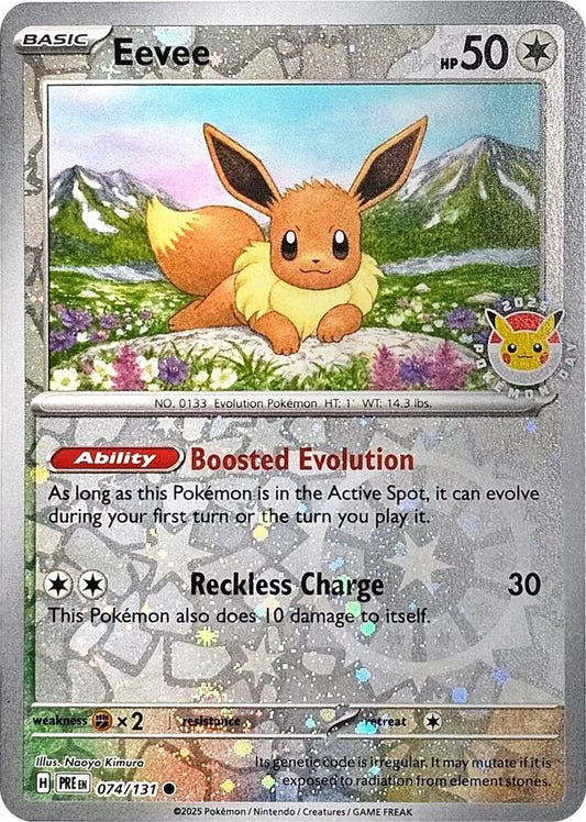 Prismatic Evolutions - 074/131 - Eevee (Sealed) (Stamped)