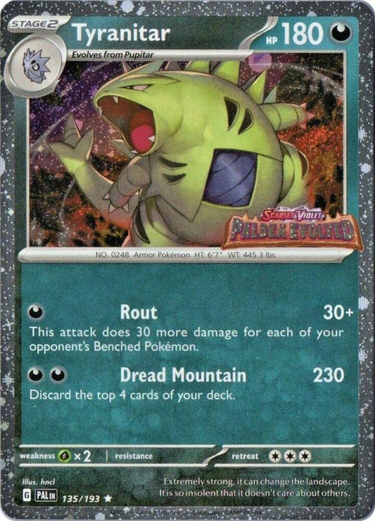 PAL - 135/193 - Tyranitar - Cosmos Holo (Stamped)