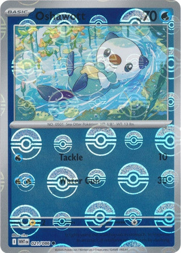 White Flare - 021/086 - Oshawott - Poké Ball Reverse Holo
