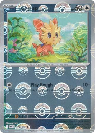 White Flare - 074/086 - Lillipup - Poké Ball Reverse Holo