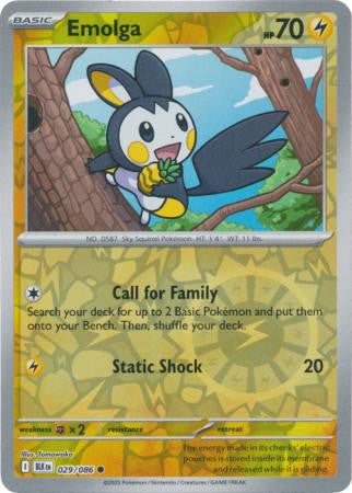 Black Bolt - 029/086 - Emolga - Reverse Holo
