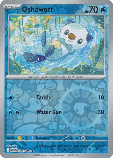White Flare - 021/086 - Oshawott - Reverse Holo