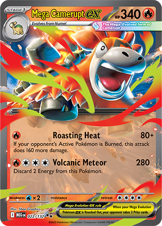 Mega Evolution - 022/132 - Mega Camerupt ex