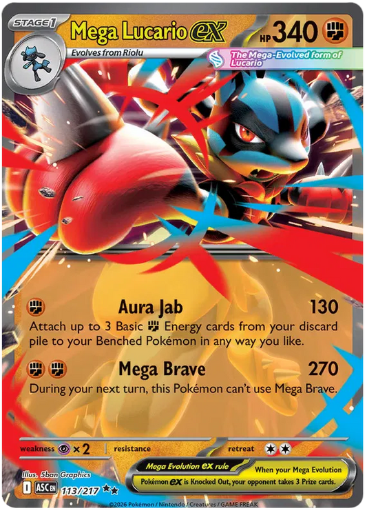 Ascended Heroes - 113/217 - Mega Lucario ex