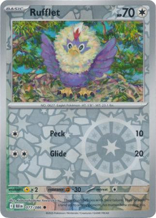 Black Bolt - 077/086 - Rufflet - Reverse Holo