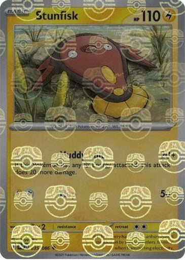 White Flare - 035/086 - Stunfisk - Master Ball Reverse Holo