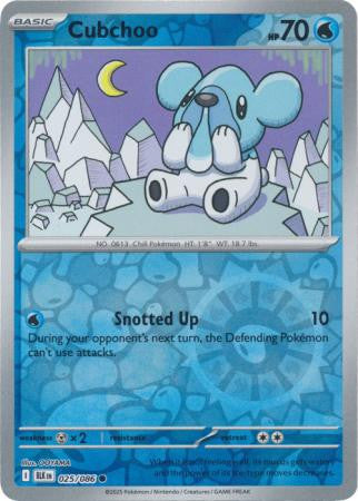 Black Bolt - 025/086 - Cubchoo - Reverse Holo