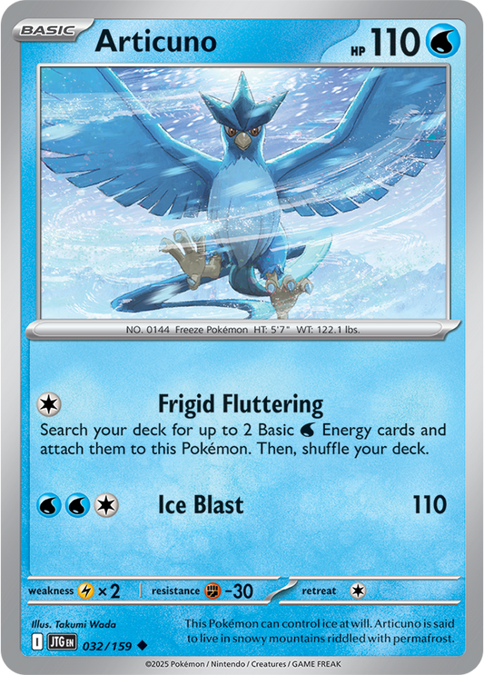 Journey Together - 032/159 - Articuno (Stamped) (Sealed)