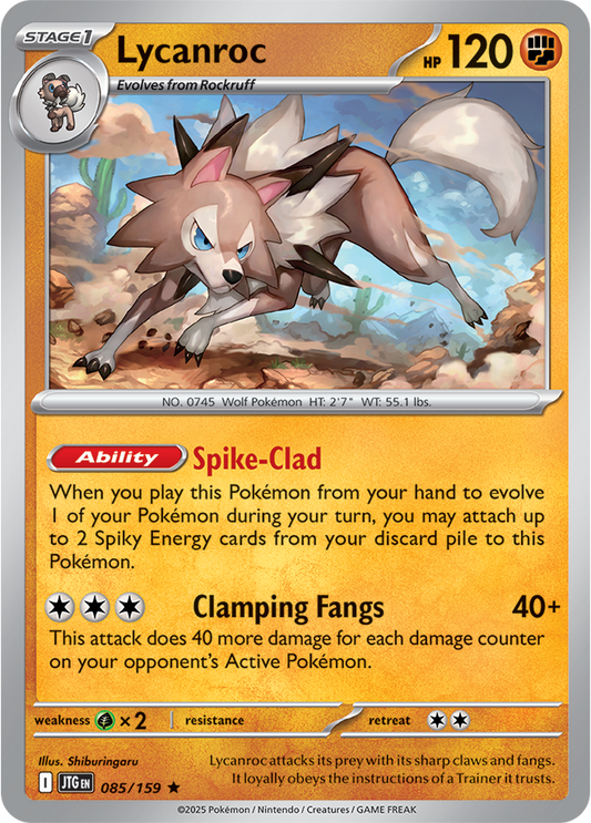 Journey Together - 085/159 - Lycanroc - Holo