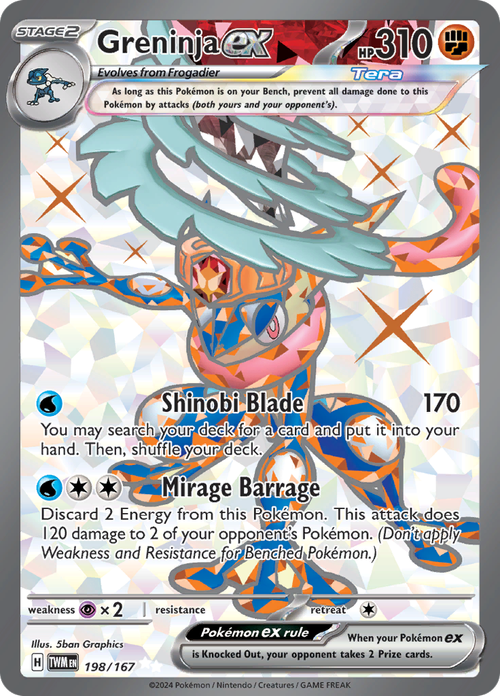 Twilight Masquerade - 198/167 - Greninja ex