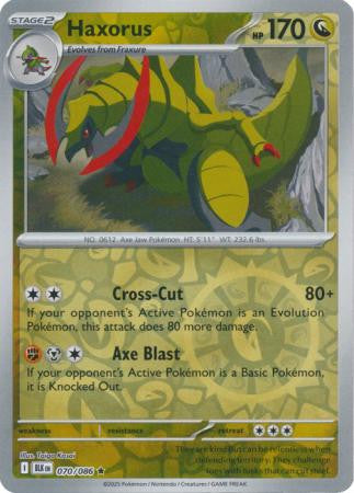 Black Bolt - 070/086 - Haxorus - Reverse Holo
