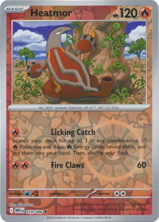 White Flare - 019/086 - Heatmor - Reverse Holo