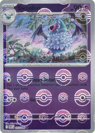 White Flare - 037/086 - Swoobat - Poké Ball Reverse Holo
