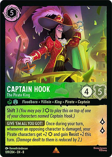 Reign Of Jafar - 109/204 - Captain Hook - The Pirate King - Foil