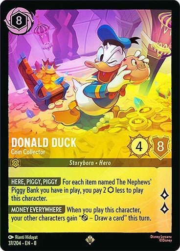 Reign Of Jafar - 037/204 - Donald Duck - Coin Collector - Foil