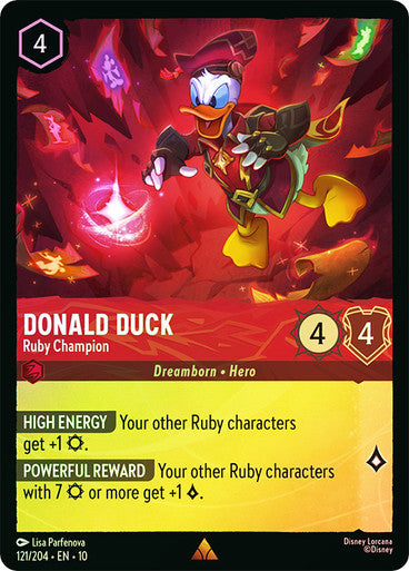 Whispers in the Well - 121/204 - Donald Duck - Ruby Champion - Foil
