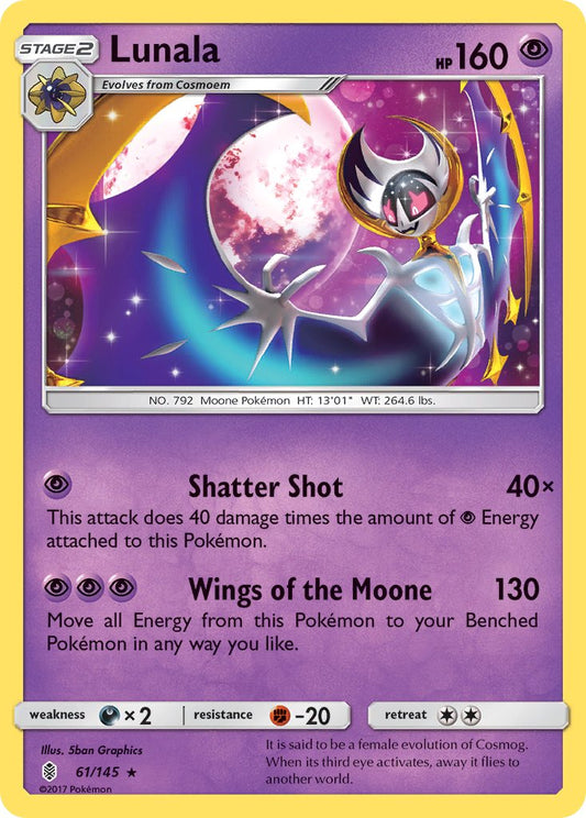 Guardians Rising - 061/145 - Lunala - Shattered Holo