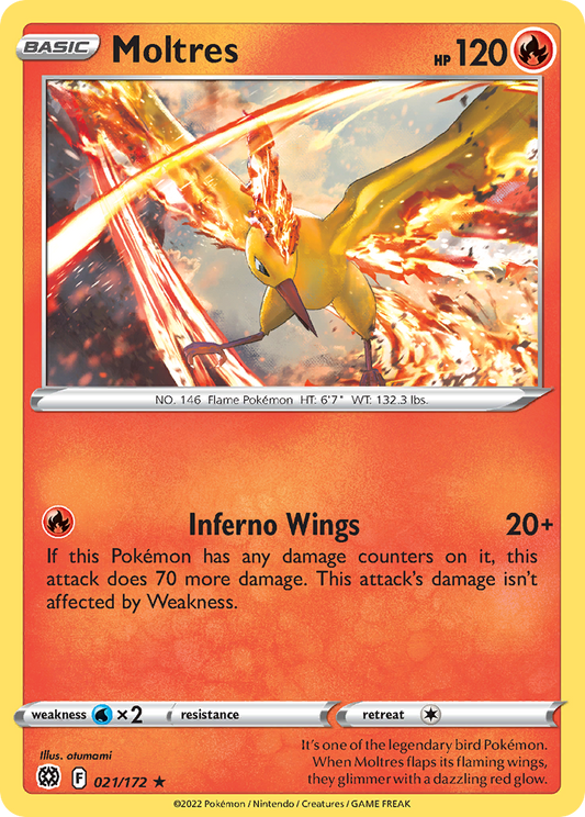 Brilliant Stars - 021/172 - Moltres - Non Holo