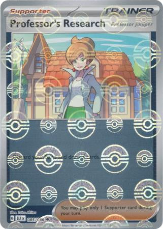 Black Bolt - 085/086 - Professor’s Research (Professor Juniper) - Poké Ball Reverse Holo