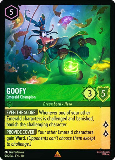Whispers in the Well - 091/204 - Goofy - Emerald Champion - Foil