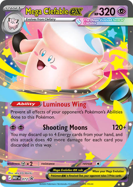 Black Star Promos - MEP072 - Mega Clefable ex