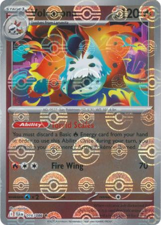 Black Bolt - 016/086 - Volcarona - Poké Ball Reverse Holo