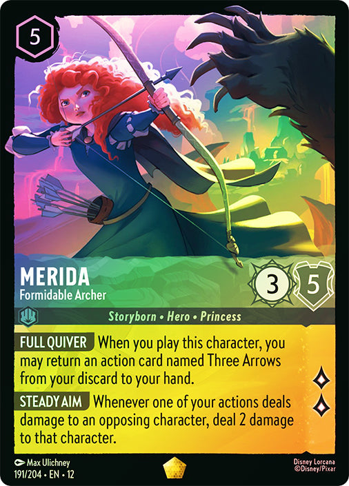 Wilds Unknown - 191/204 - Merida - Formidable Archer - Foil