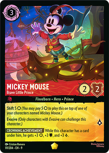 Fabled - 111/204 - Mickey Mouse - Brave Little Prince - Foil