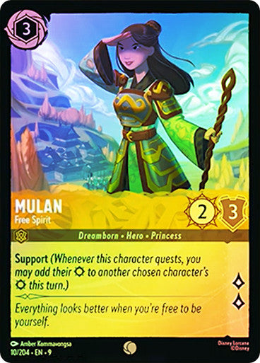 Fabled - 010/204 - Mulan - Free Spirit - Foil